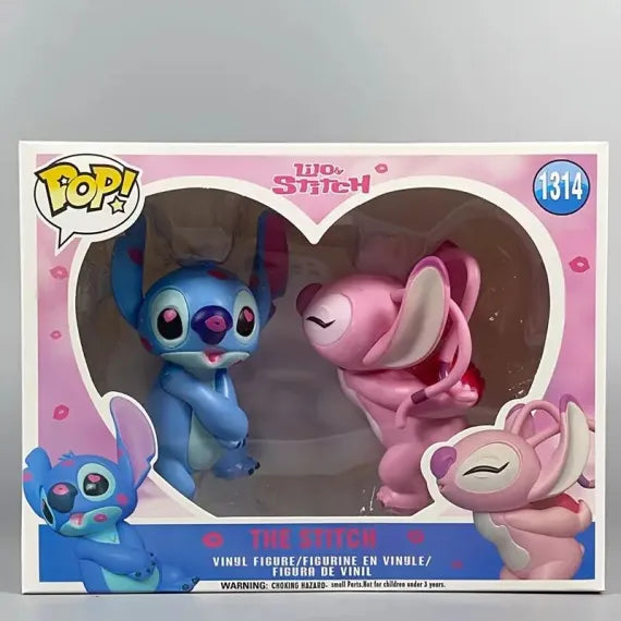 Figurina Dubla Vinyl „Alien & Pink Love Duo” – 23x17,5 cm STITCH AND LILO