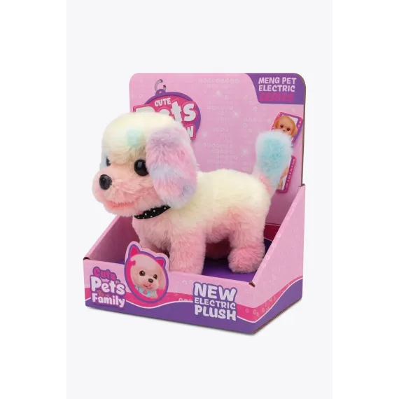 Catelus Interactiv Din Plus Multicolor Pastel Cute Pets – Jucarie Electronica Cu Miscarare Si Sunete, New Electric Plush