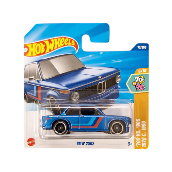 Hot Wheels BMW 2002, albastru, scara 1:64