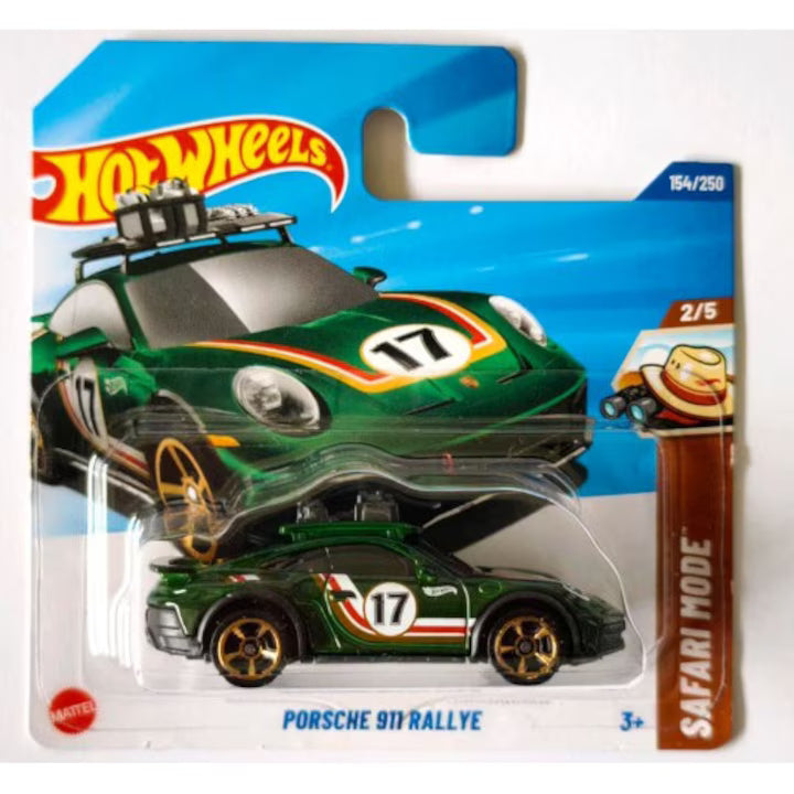 Hot Wheels, Porsche 911 Rallye, Verde, Safari Mode, 1:64 Mainline