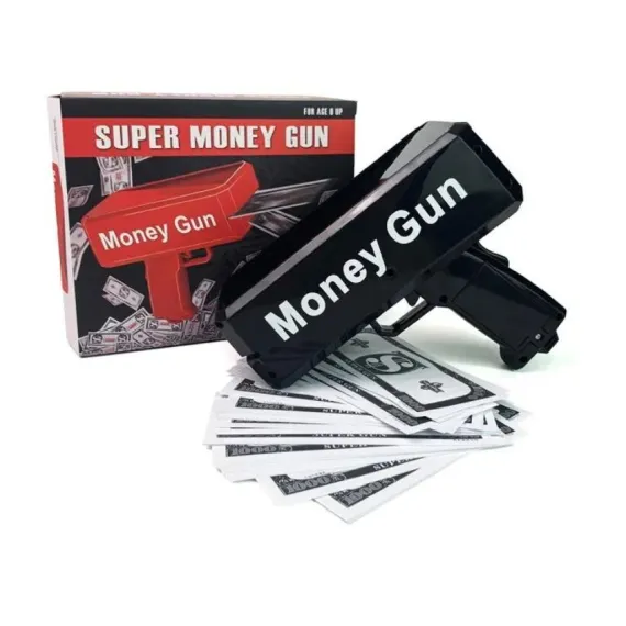 Pistol de Aruncat Bani Super Money Gun